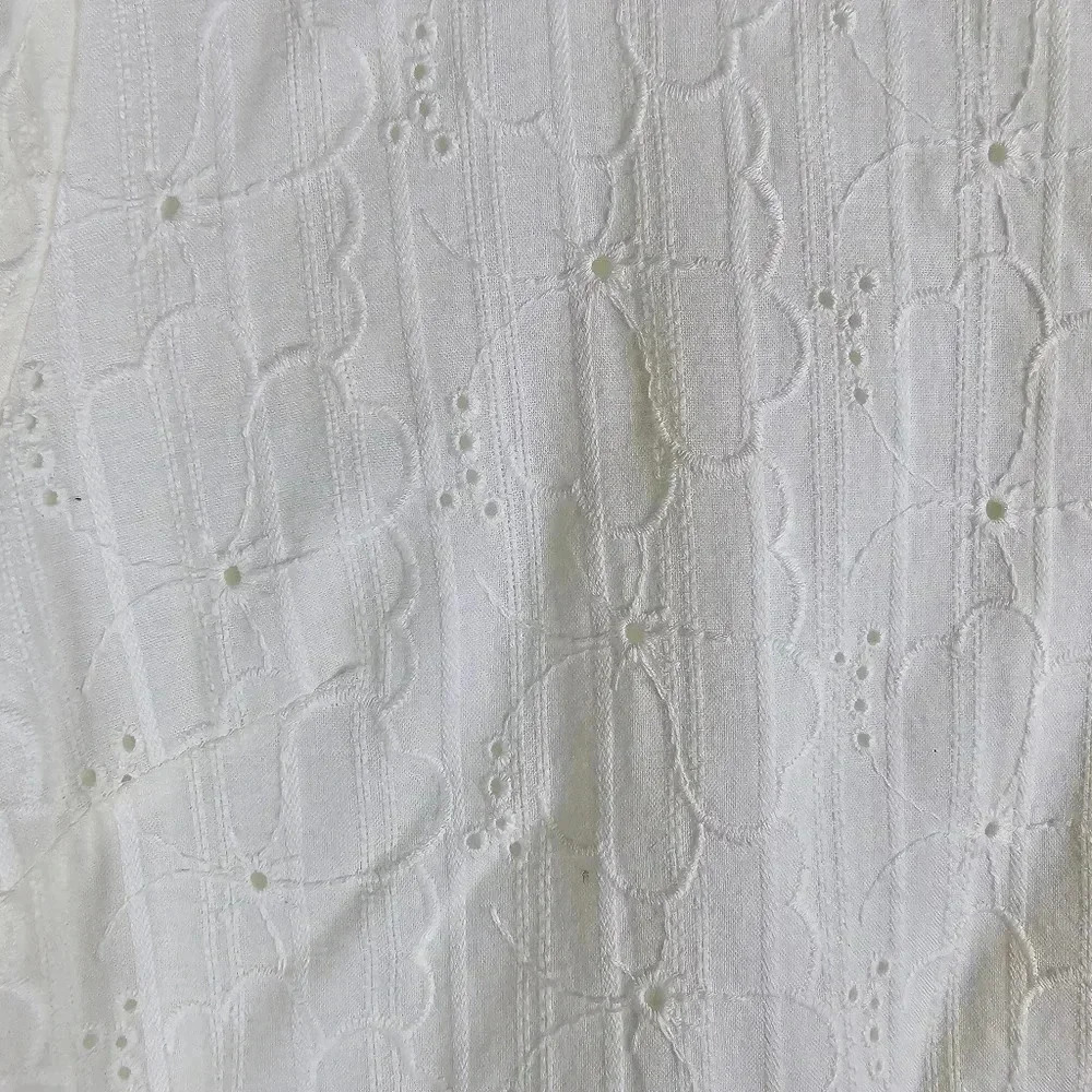 NWOT Madewell Women’s Cream Eyelet Preppy Above Knee Mini Dress Size M - Picture 6 of 10